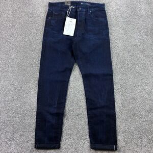 NWT G-Star Raw Slim Selvedge Jeans Mens 32x34 Premium Italian Fabric Indigo 3301